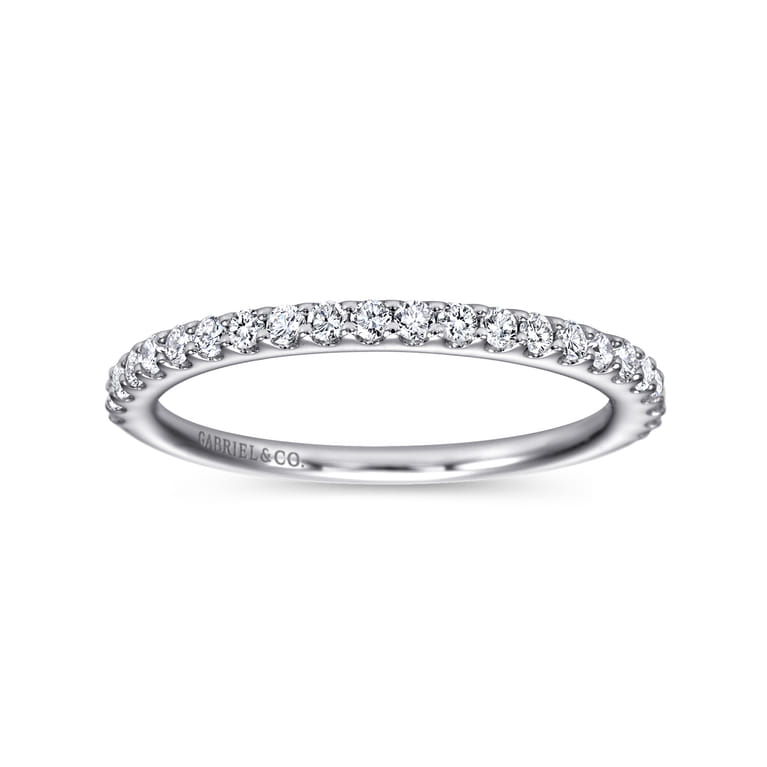 14K White Gold Diamond Matching Wedding Band - 0.27 ct - Shot 5