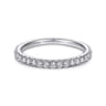 14K White Gold Diamond Matching Wedding Band - 0.35 ct