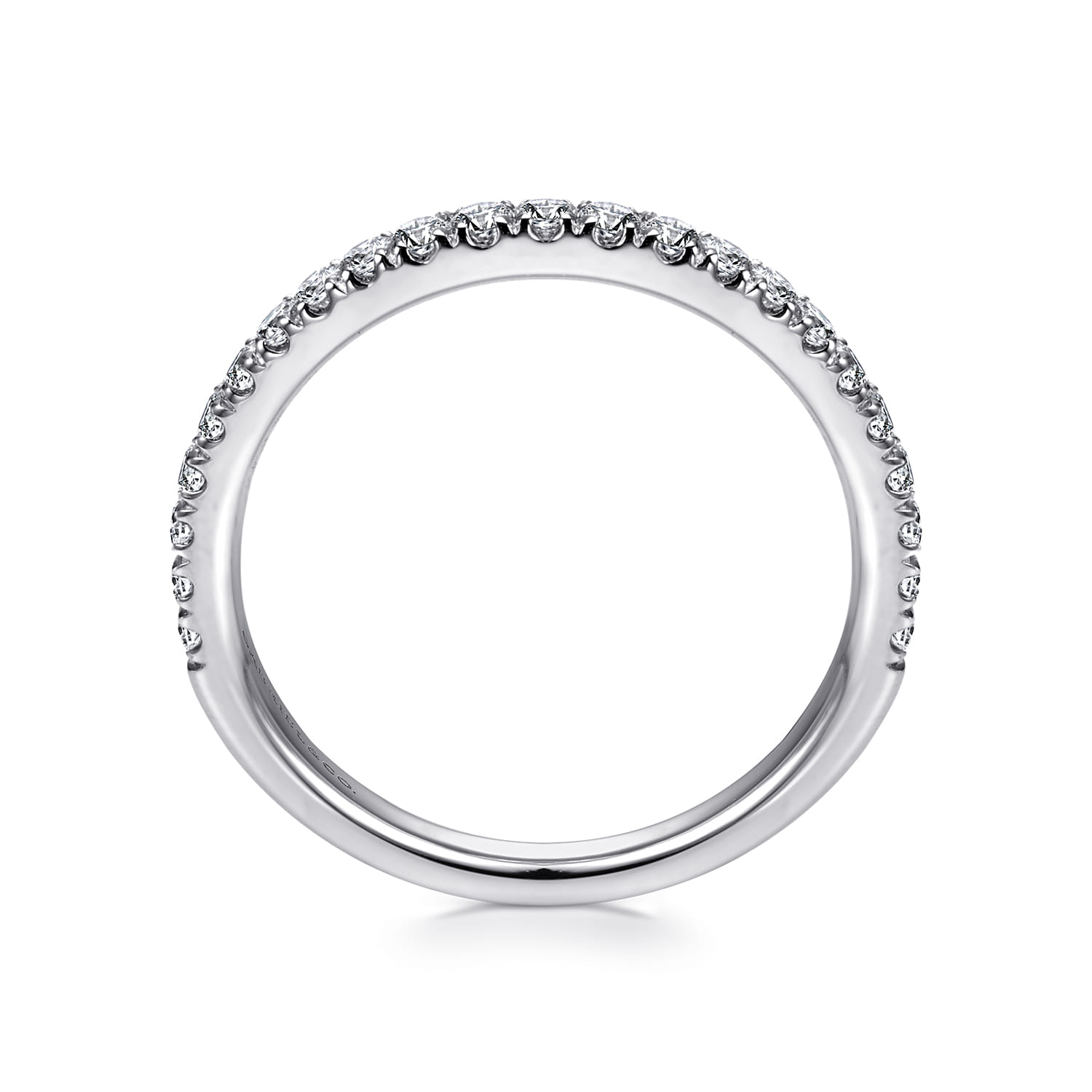 14K White Gold Diamond Matching Wedding Band - 0.35 ct - Shot 2
