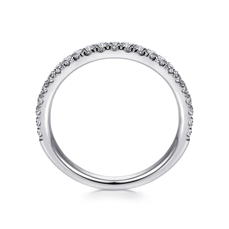14K White Gold Diamond Matching Wedding Band - 0.35 ct - Shot 2