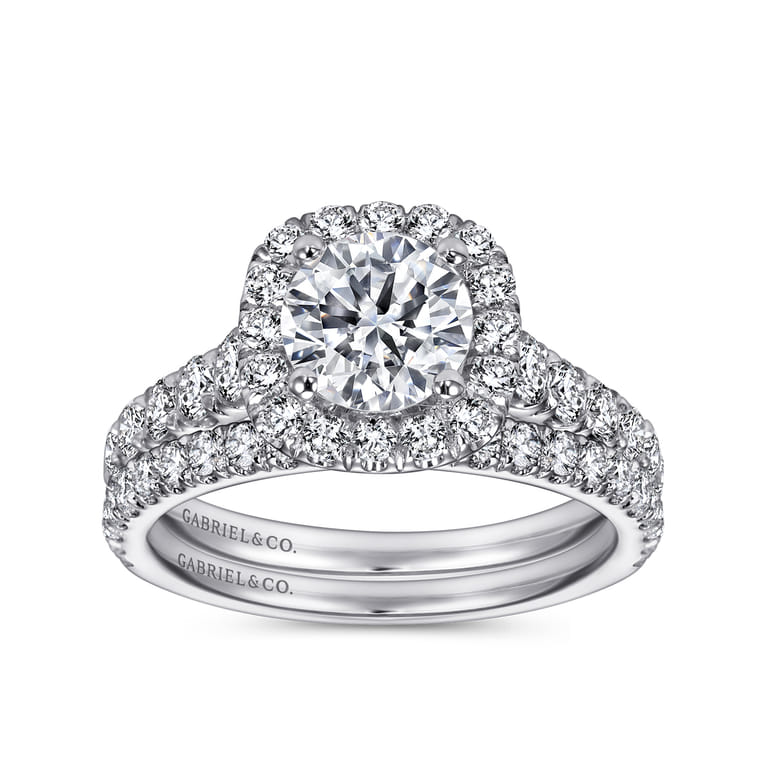 14K White Gold Diamond Matching Wedding Band - 0.35 ct - Shot 4