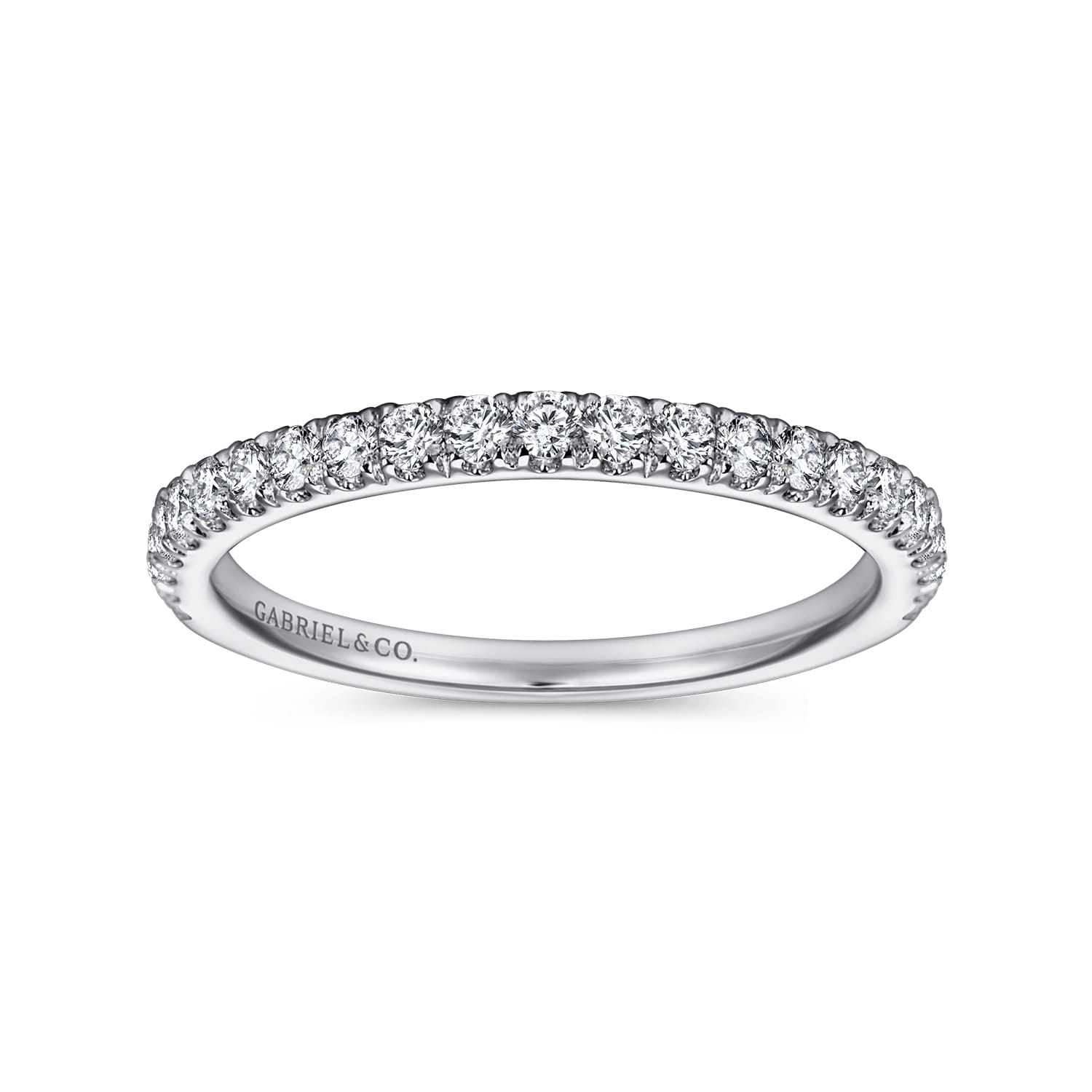 14K White Gold Diamond Matching Wedding Band - 0.35 ct - Shot 5