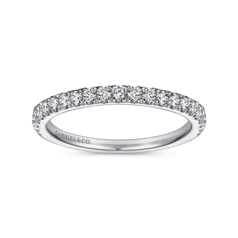 14K White Gold Diamond Matching Wedding Band - 0.35 ct - Shot 5