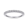14K White Gold Diamond Matching Wedding Band - 0.35 ct