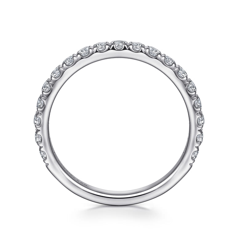 14K White Gold Diamond Matching Wedding Band - 0.63 ct - Shot 2