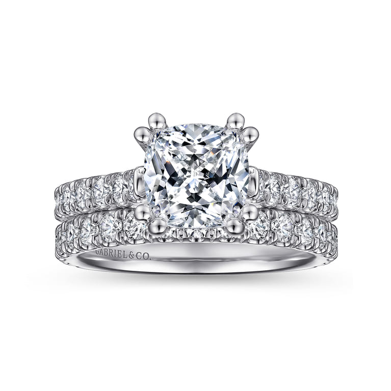 14K White Gold Diamond Matching Wedding Band - 0.63 ct - Shot 4