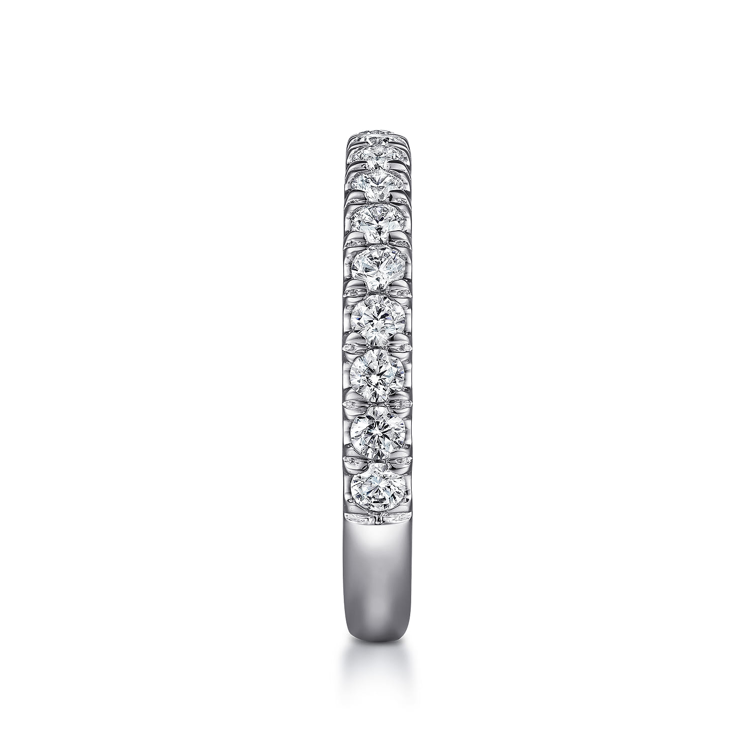 14K White Gold Diamond Matching Wedding Band - 0.63 ct - Shot 5