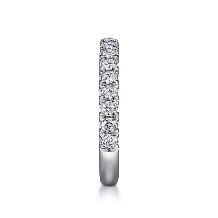 14K White Gold Diamond Matching Wedding Band - 0.63 ct - Shot 5