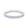 14K White Gold Diamond Matching Wedding Band - 0.51 ct