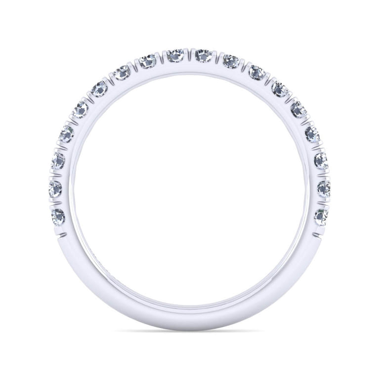 14K White Gold Diamond Matching Wedding Band - 0.51 ct - Shot 2