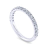 14K White Gold Diamond Matching Wedding Band - 0.51 ct