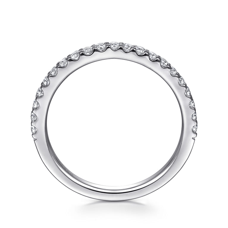 14K White Gold Diamond Matching Wedding Band - 0.3 ct - Shot 2