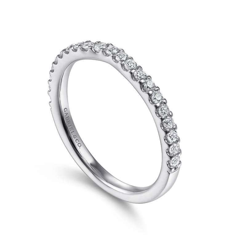 14K White Gold Diamond Matching Wedding Band - 0.3 ct - Shot 3