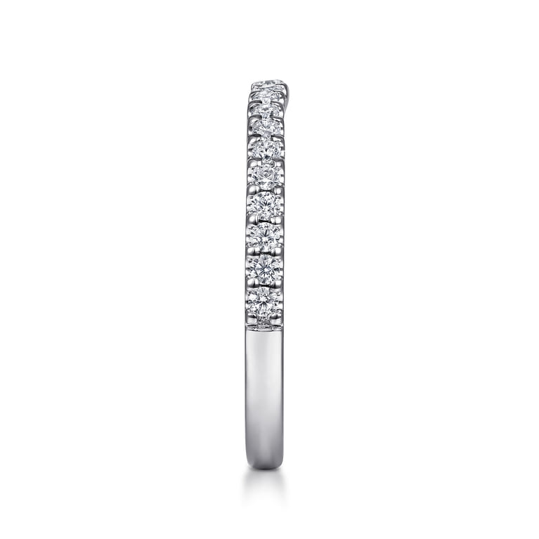 14K White Gold Diamond Matching Wedding Band - 0.3 ct - Shot 5