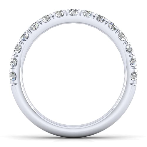 14K White Gold Diamond Matching Wedding Band - 0.64 ct - Shot 2