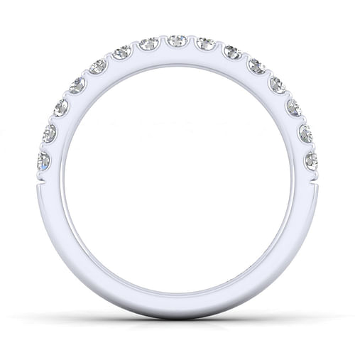 14K White Gold Diamond Matching Wedding Band - 0.42 ct - Shot 2
