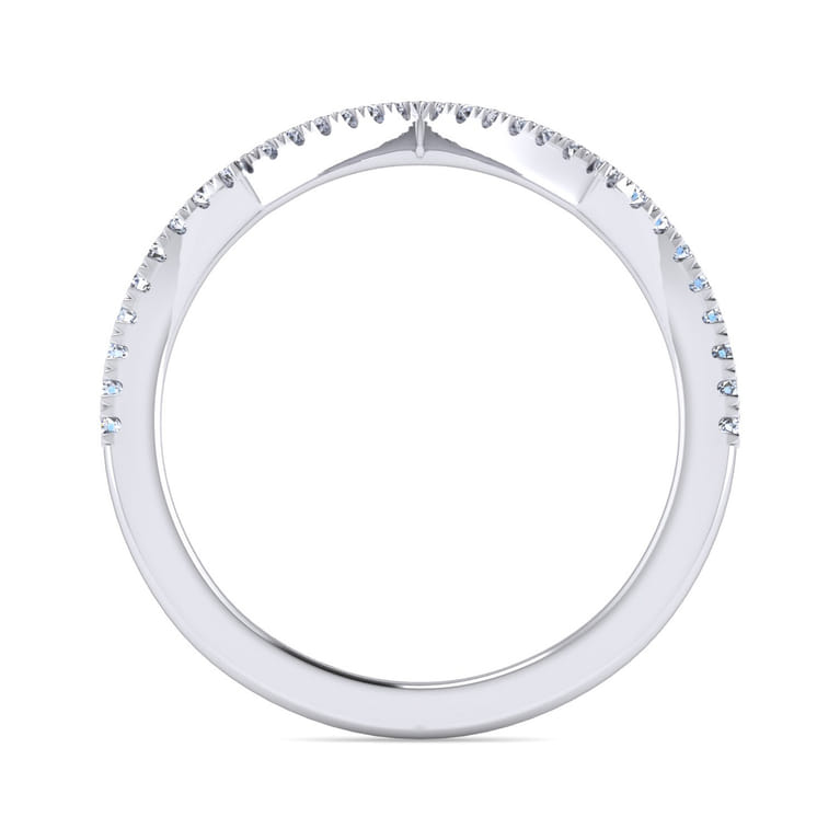 14K White Gold Diamond Matching Wedding Band - 0.15 ct - Shot 2