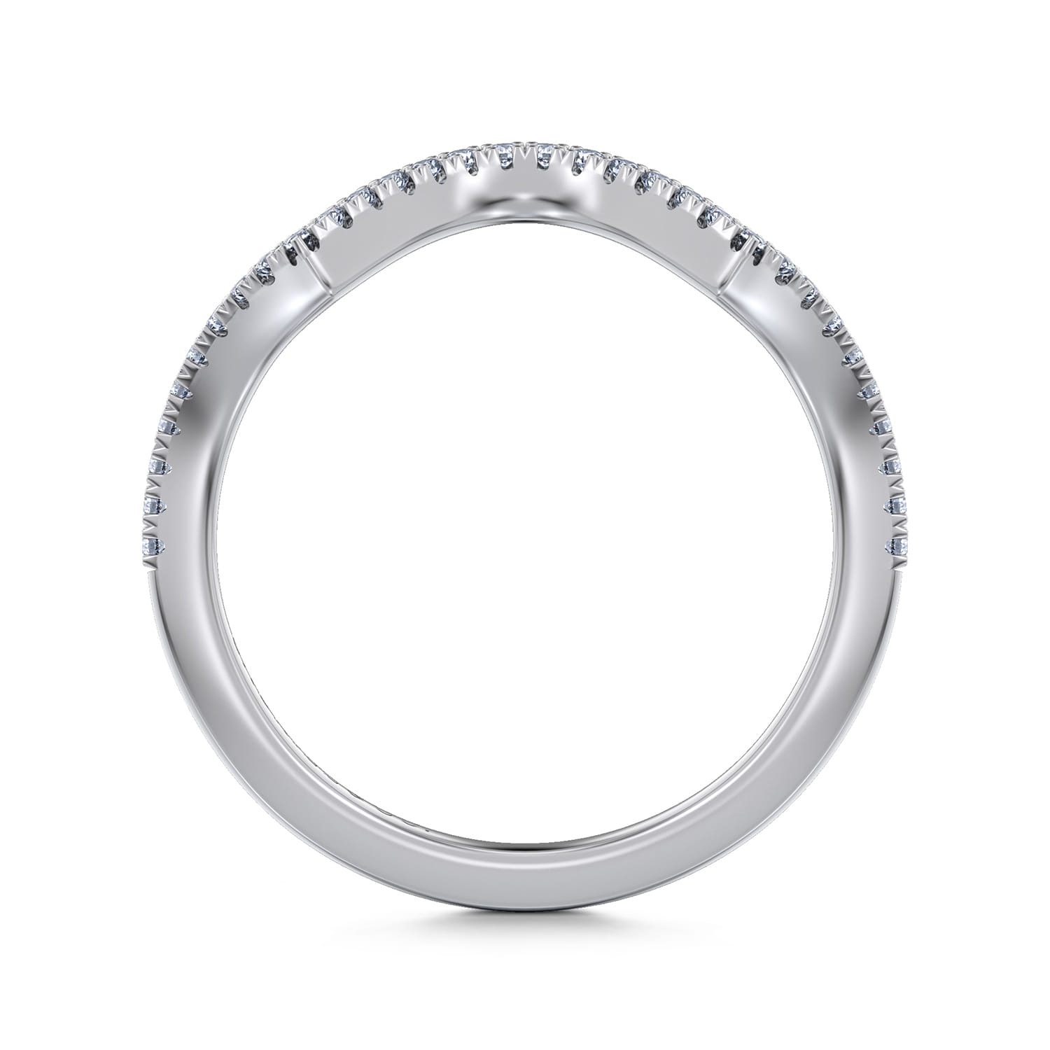 14K White Gold Diamond Matching Wedding Band - 0.15 ct - Shot 2
