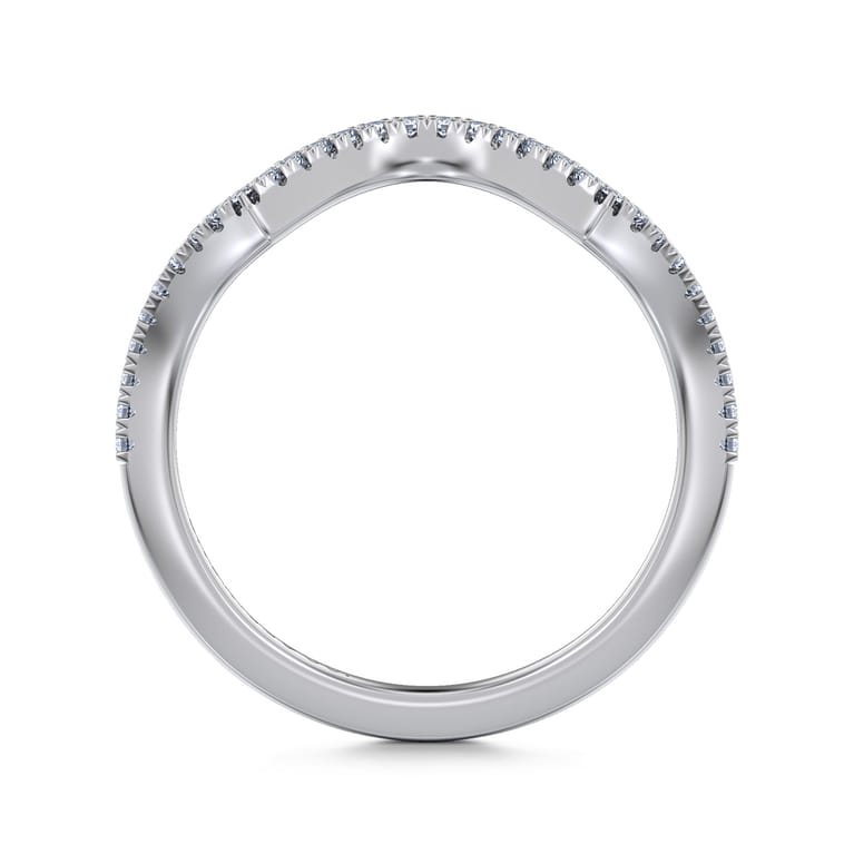 14K White Gold Diamond Matching Wedding Band - 0.15 ct - Shot 2