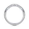 14K White Gold Diamond Matching Wedding Band - 0.15 ct