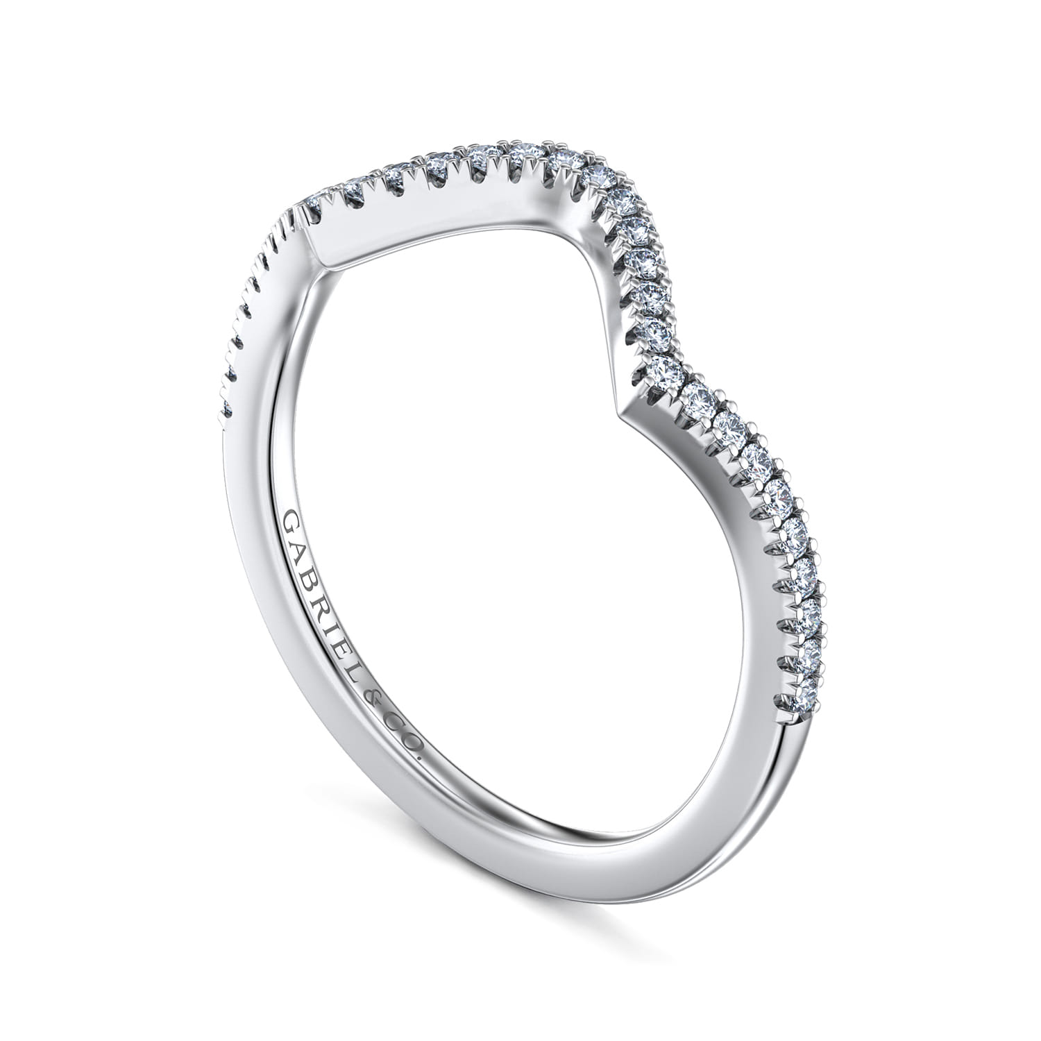 14K White Gold Diamond Matching Wedding Band - 0.15 ct - Shot 3