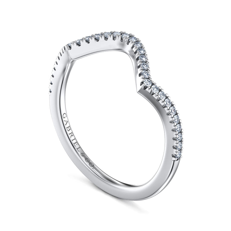 14K White Gold Diamond Matching Wedding Band - 0.15 ct - Shot 3