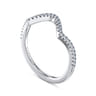 14K White Gold Diamond Matching Wedding Band - 0.15 ct