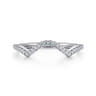 14K White Gold Diamond Matching Wedding Band - 0.15 ct