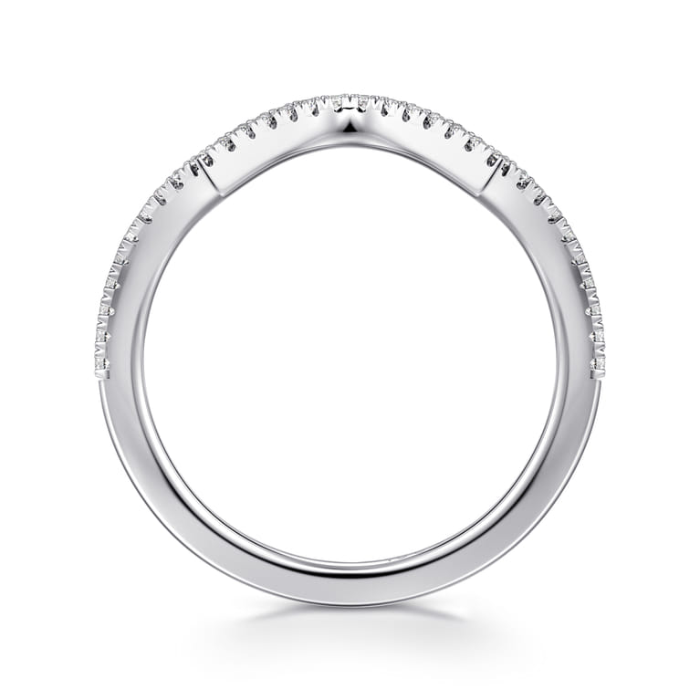 14K White Gold Diamond Matching Wedding Band - 0.15 ct - Shot 2