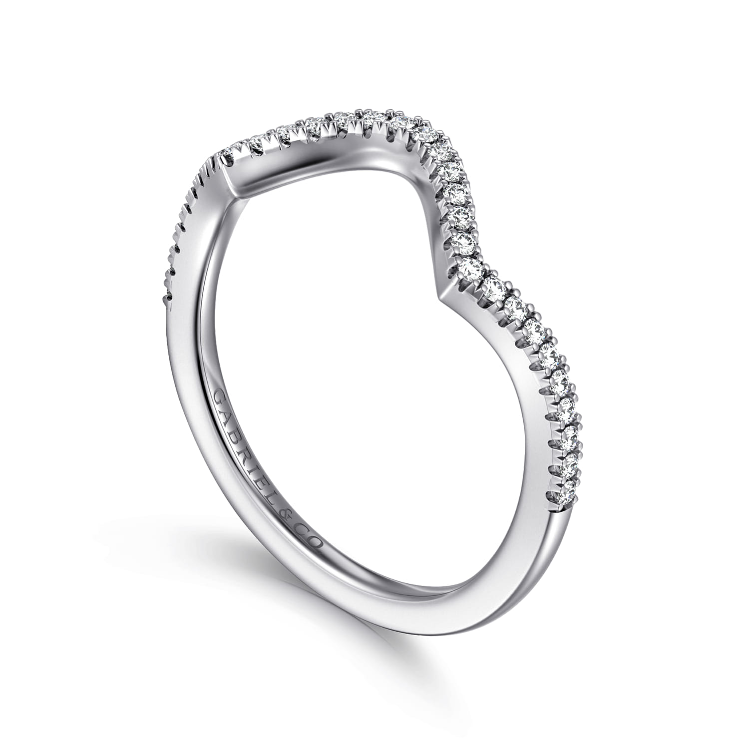 14K White Gold Diamond Matching Wedding Band - 0.15 ct - Shot 3