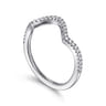 14K White Gold Diamond Matching Wedding Band - 0.15 ct