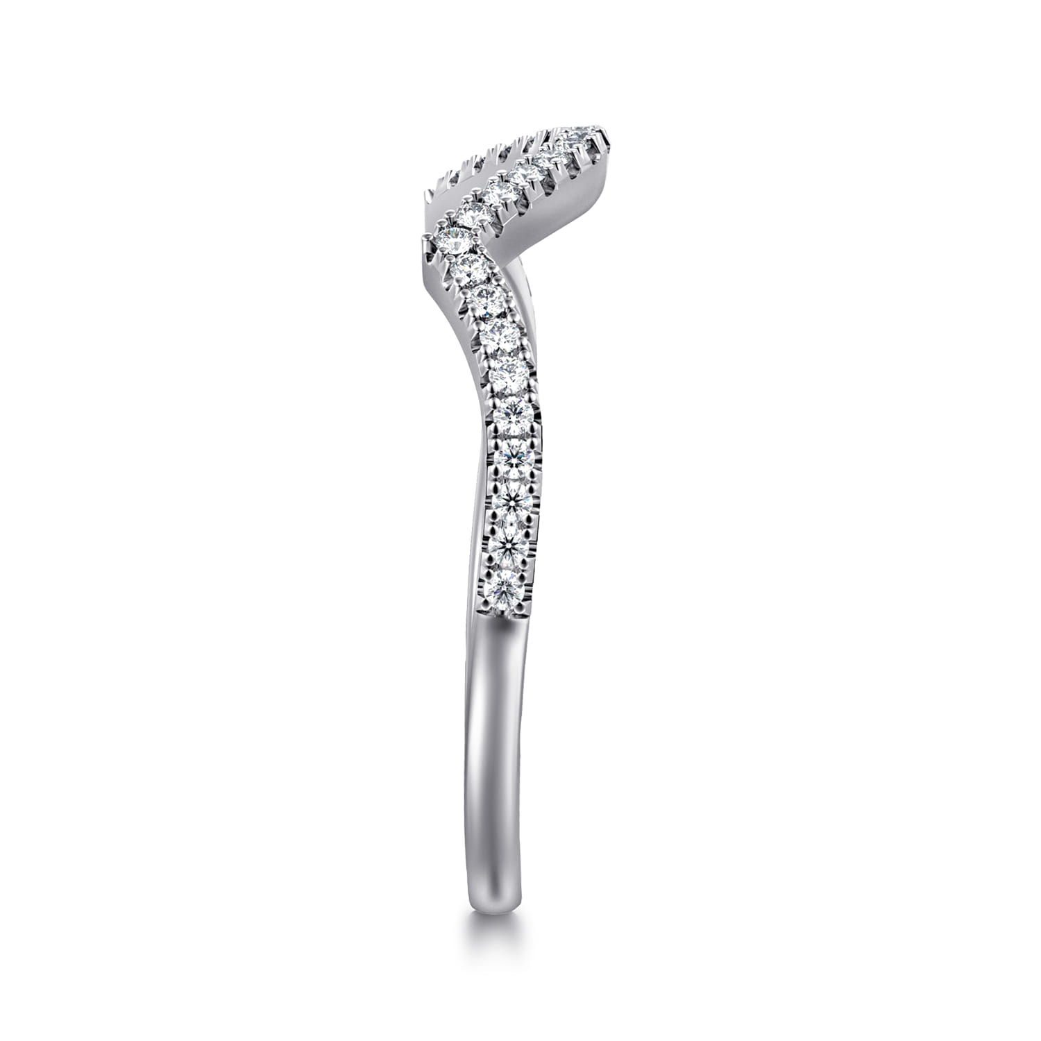 14K White Gold Diamond Matching Wedding Band - 0.15 ct - Shot 5