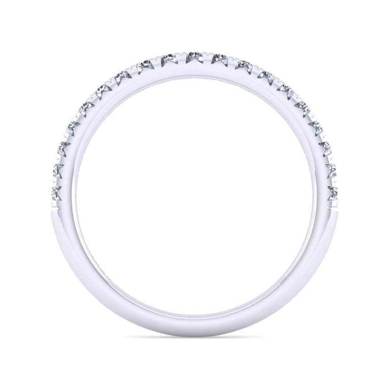 14K White Gold Diamond Matching Wedding Band - 0.32 ct - Shot 2