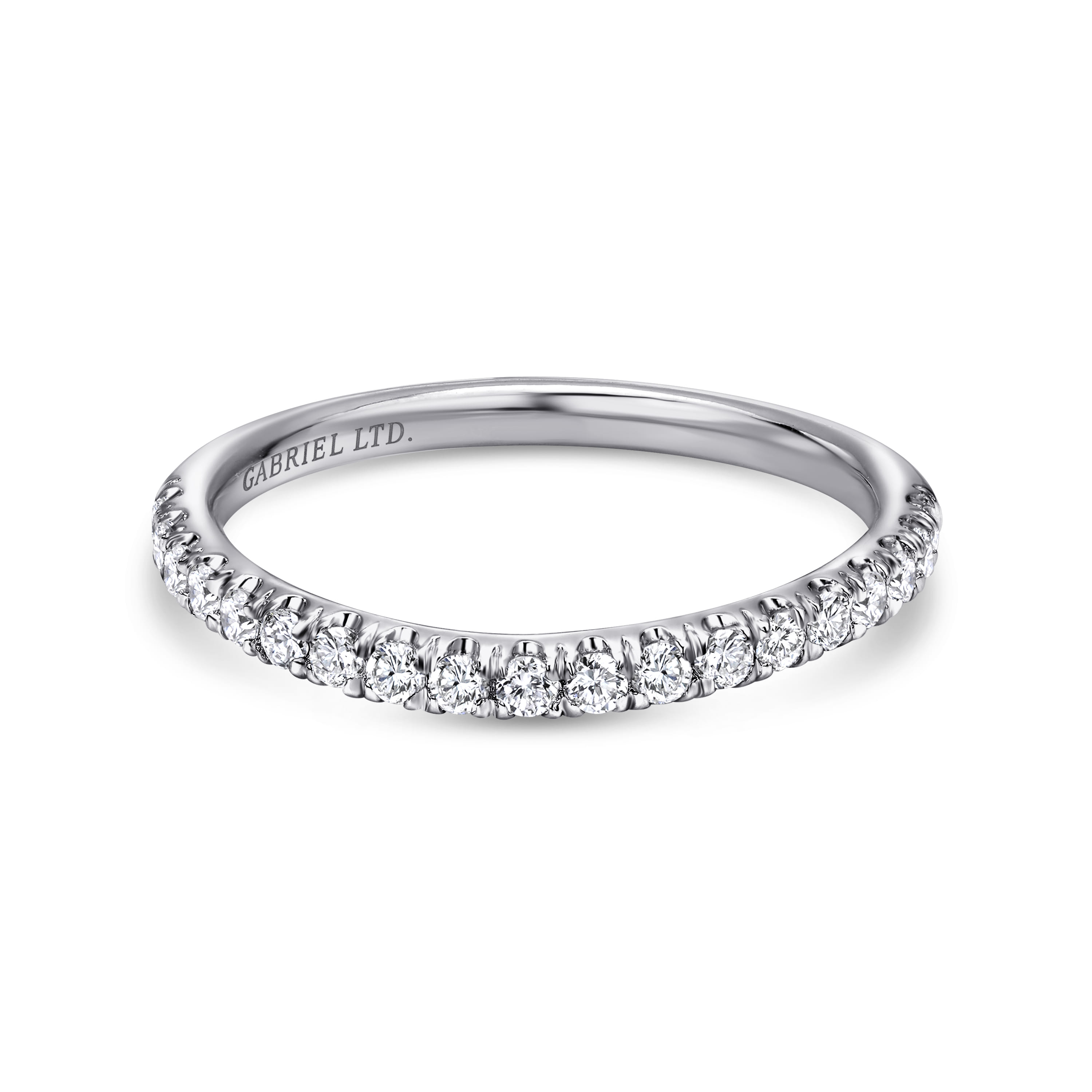 14K White Gold Diamond Matching Wedding Band - 0.3 ct - Shot 1