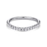14K White Gold Diamond Matching Wedding Band - 0.3 ct