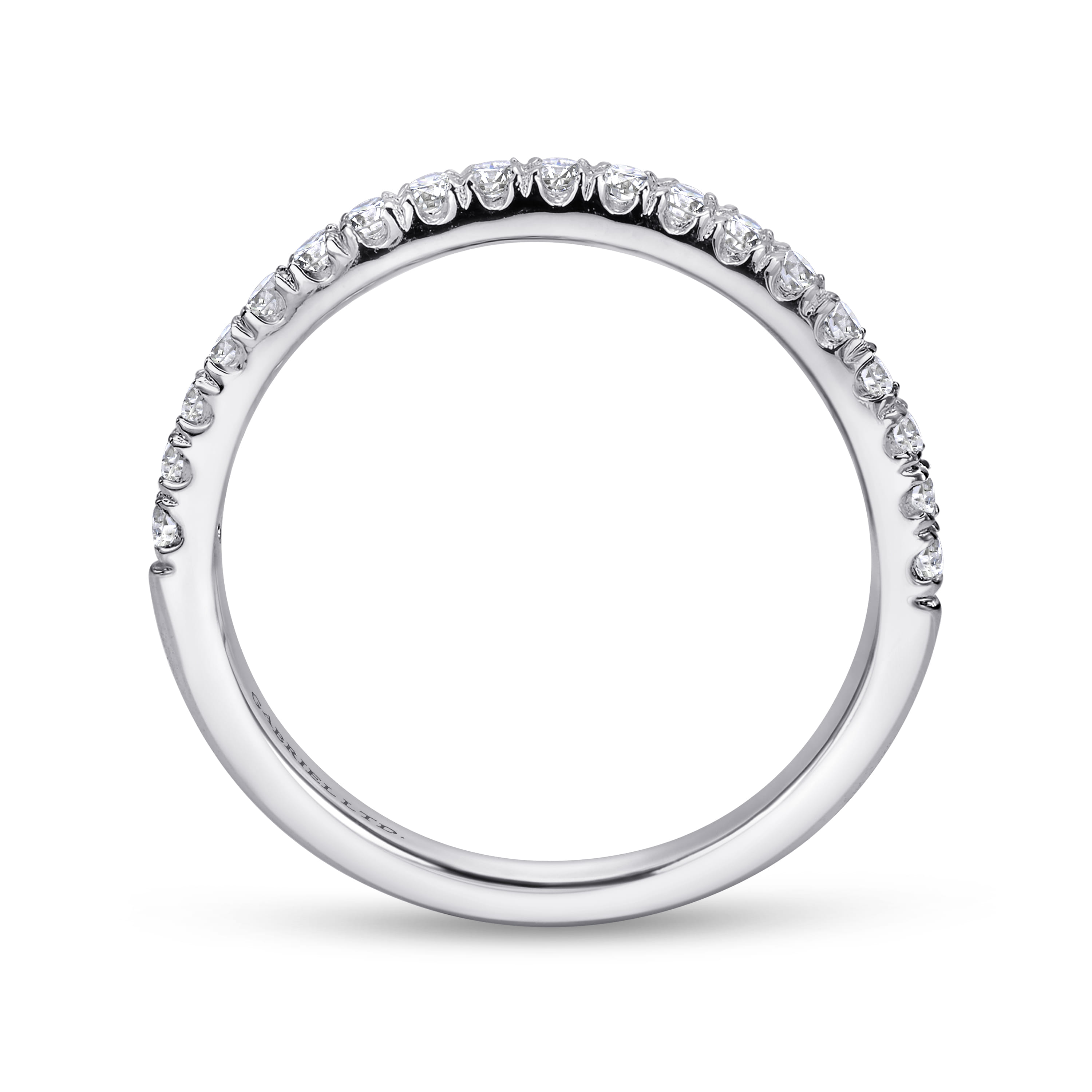 14K White Gold Diamond Matching Wedding Band - 0.3 ct - Shot 2