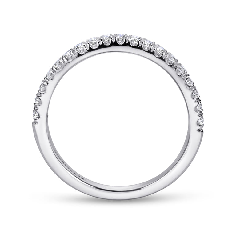 14K White Gold Diamond Matching Wedding Band - 0.3 ct - Shot 2