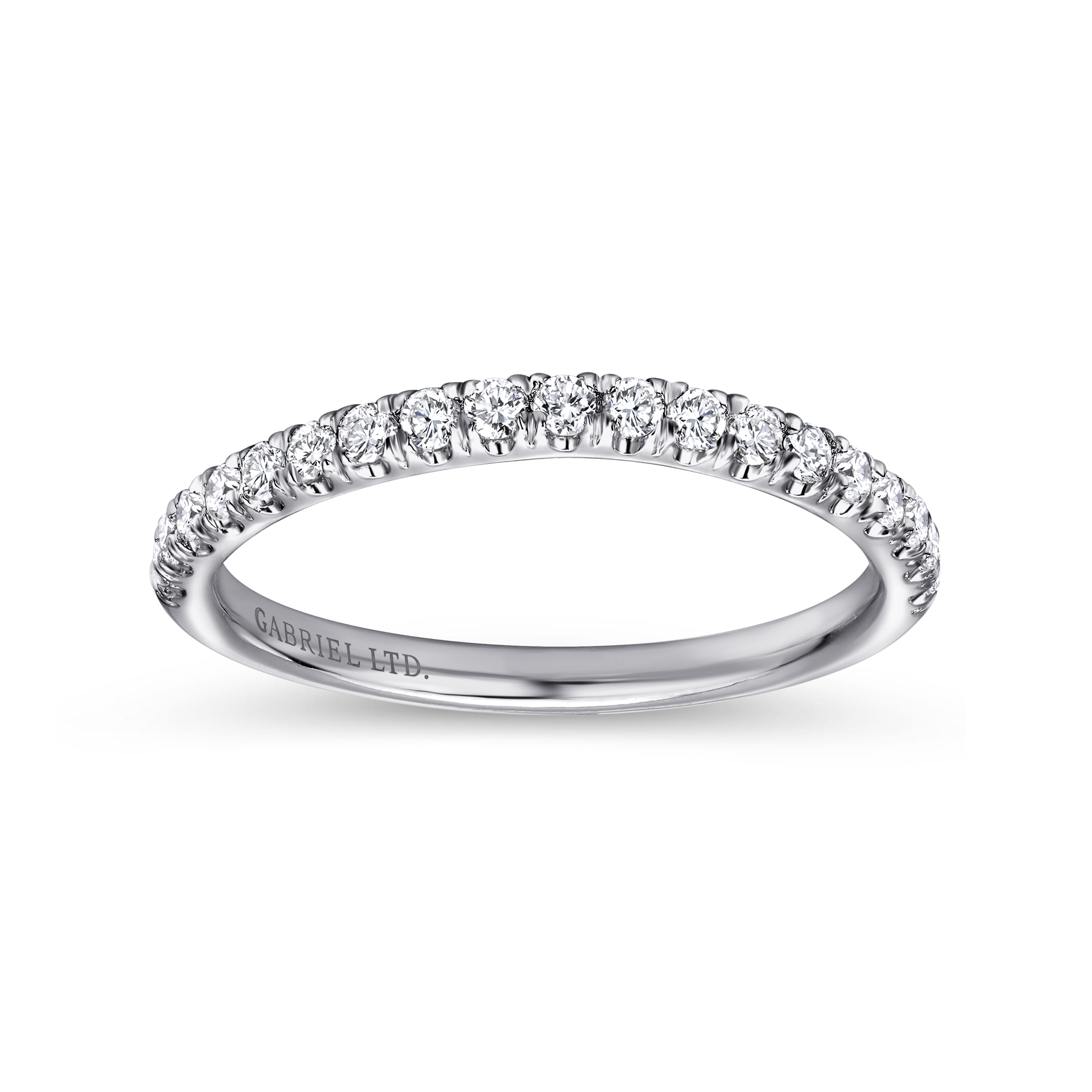 14K White Gold Diamond Matching Wedding Band - 0.3 ct - Shot 4