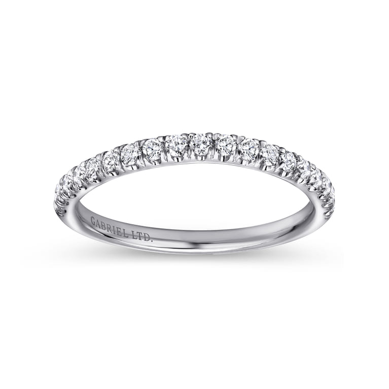 14K White Gold Diamond Matching Wedding Band - 0.3 ct - Shot 4