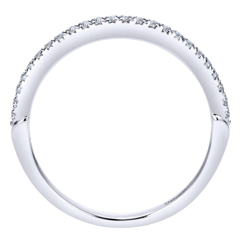 14K White Gold Diamond Matching Wedding Band - 0.13 ct - Shot 2