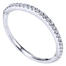 14K White Gold Diamond Matching Wedding Band - 0.13 ct