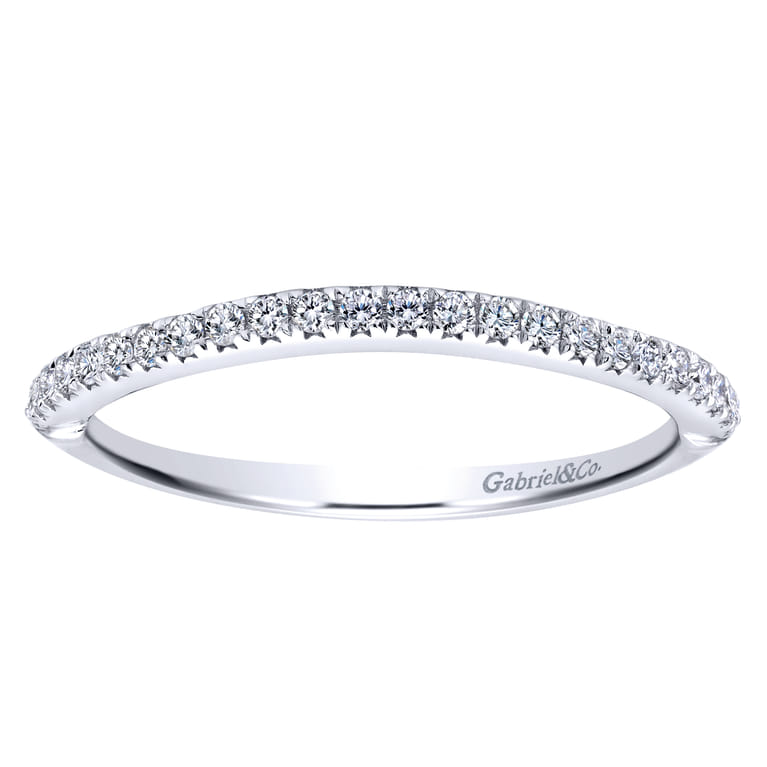 14K White Gold Diamond Matching Wedding Band - 0.13 ct - Shot 4