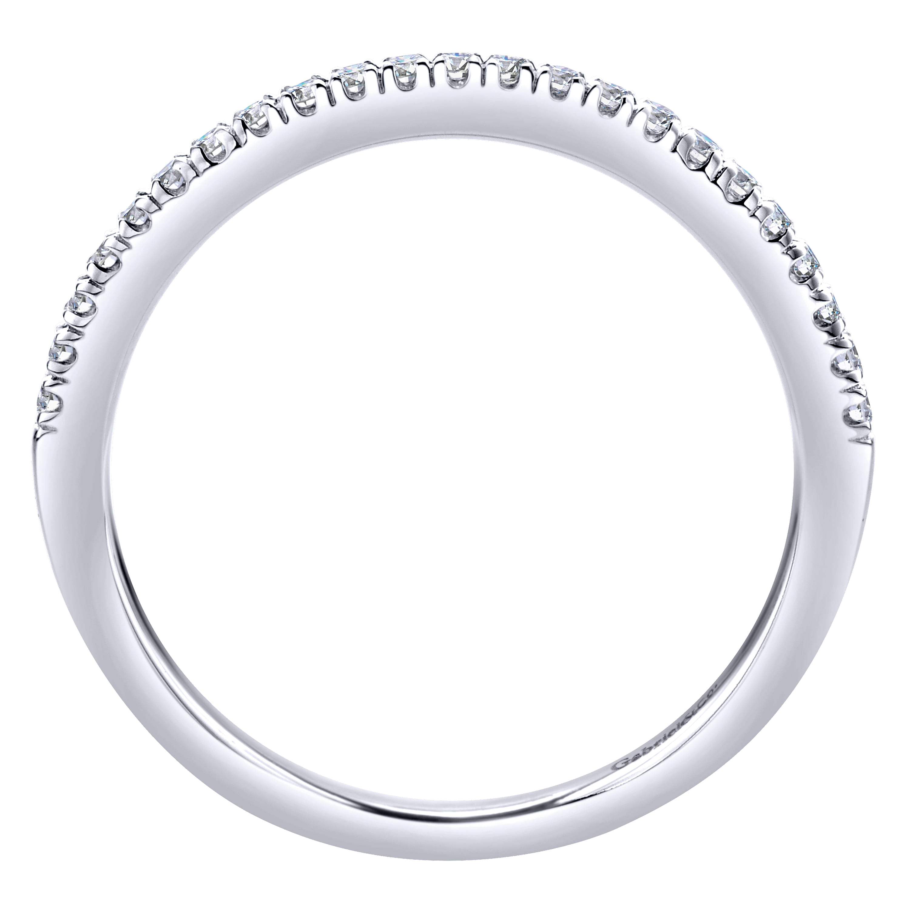14K White Gold Diamond Matching Wedding Band - 0.13 ct - Shot 2