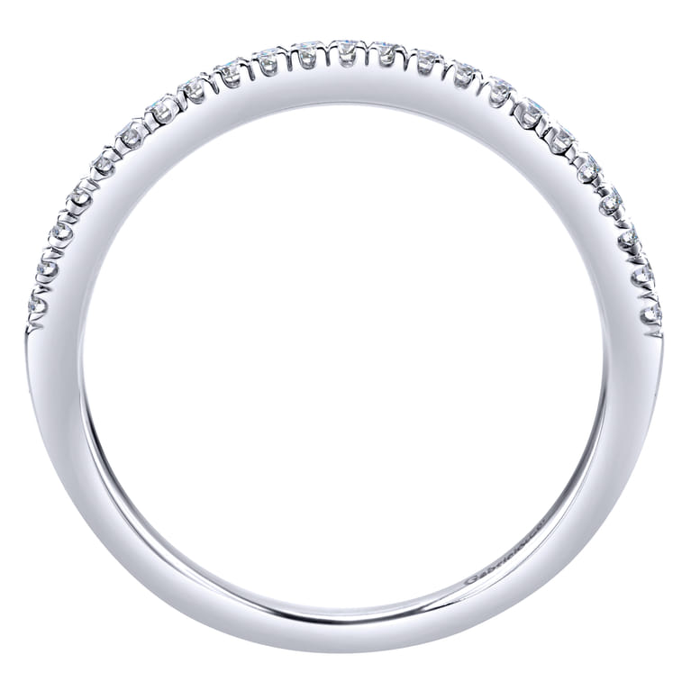 14K White Gold Diamond Matching Wedding Band - 0.13 ct - Shot 2