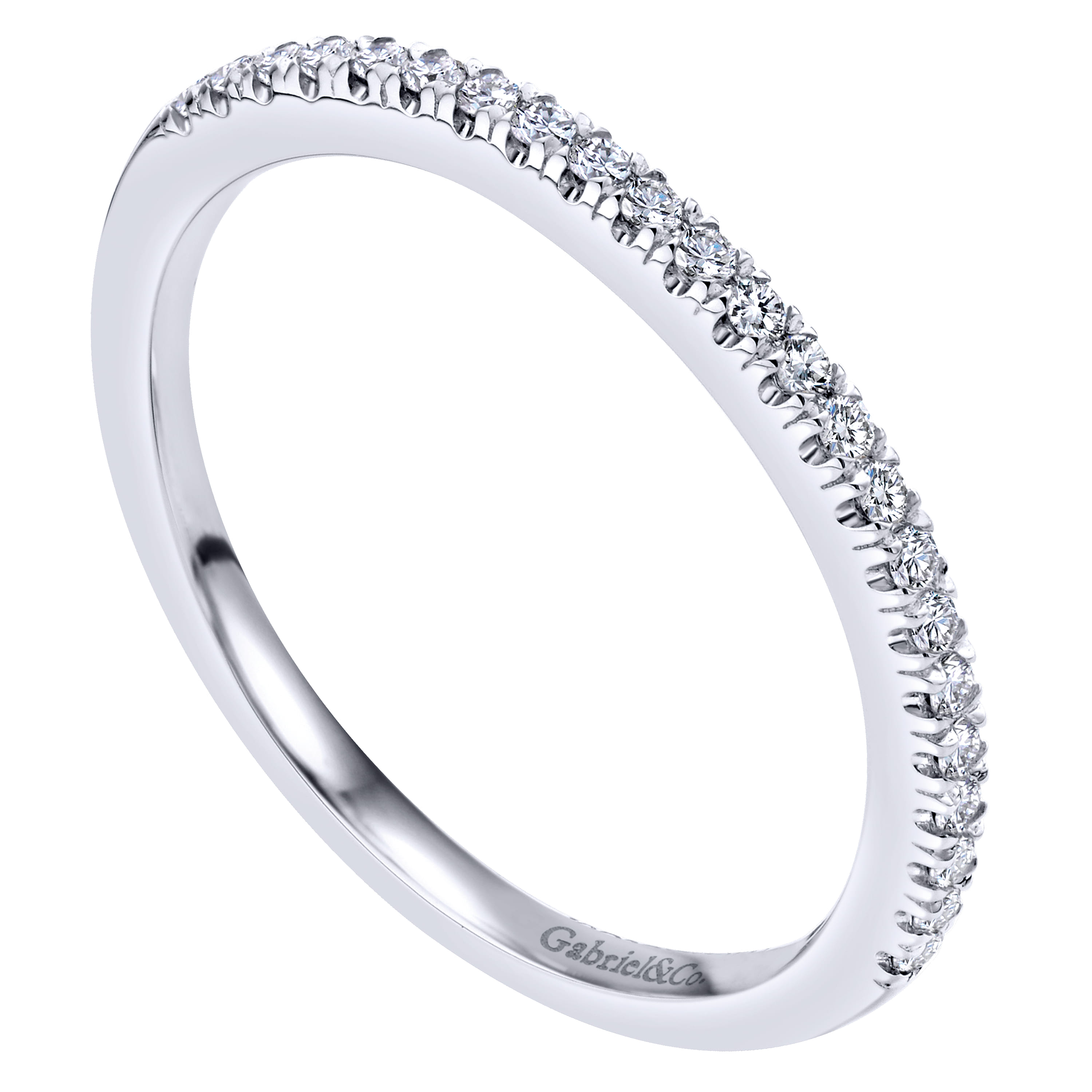 14K White Gold Diamond Matching Wedding Band - 0.13 ct - Shot 3