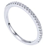 14K White Gold Diamond Matching Wedding Band - 0.13 ct
