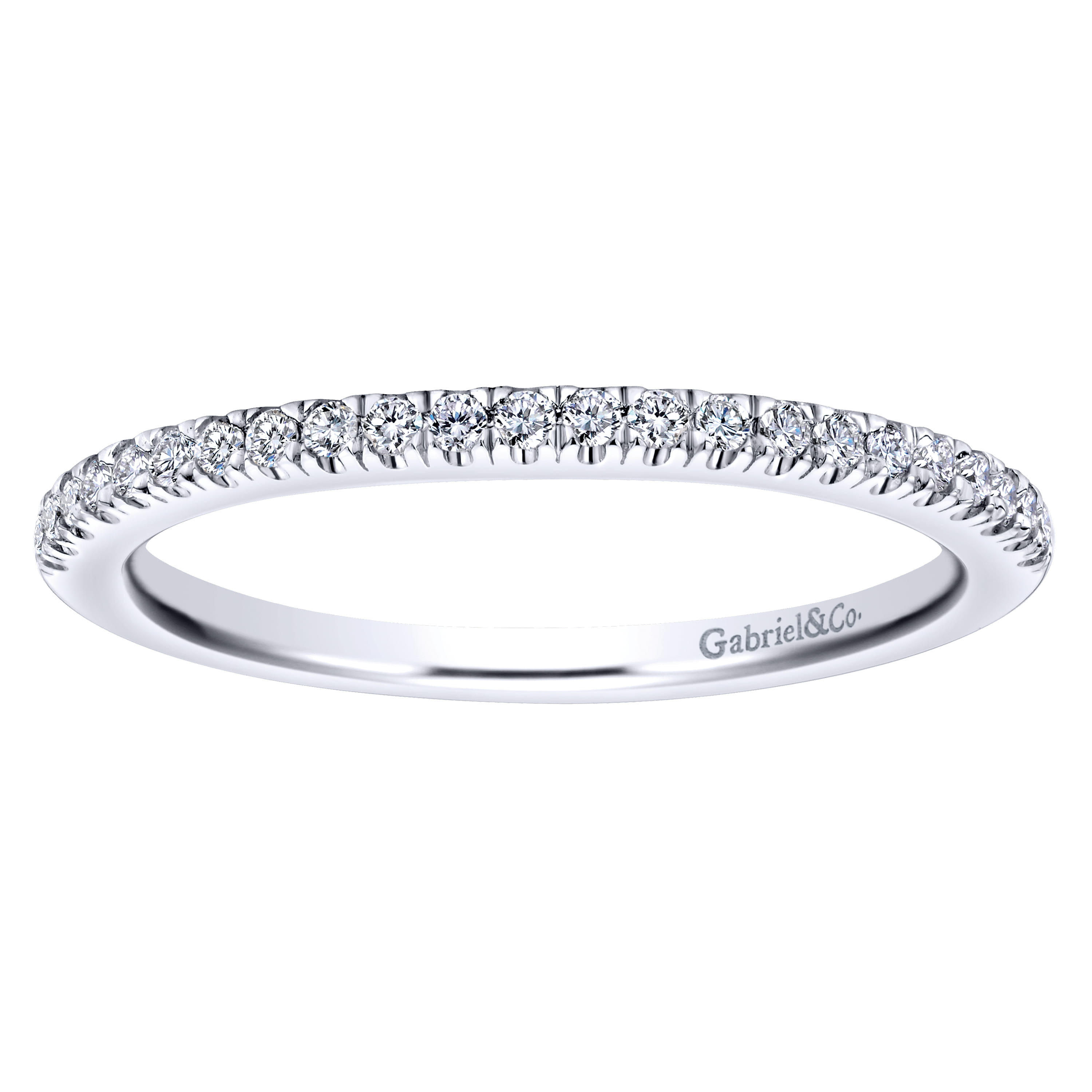 14K White Gold Diamond Matching Wedding Band - 0.13 ct - Shot 5