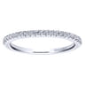 14K White Gold Diamond Matching Wedding Band - 0.13 ct