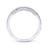 14K White Gold Diamond Matching Wedding Band - 0.03 ct