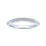 14K White Gold Diamond Matching Wedding Band - 0.03 ct